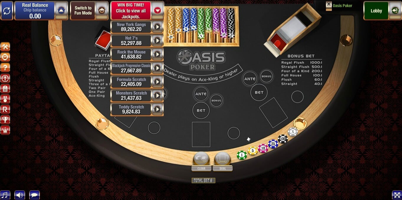 Oasis poker slot