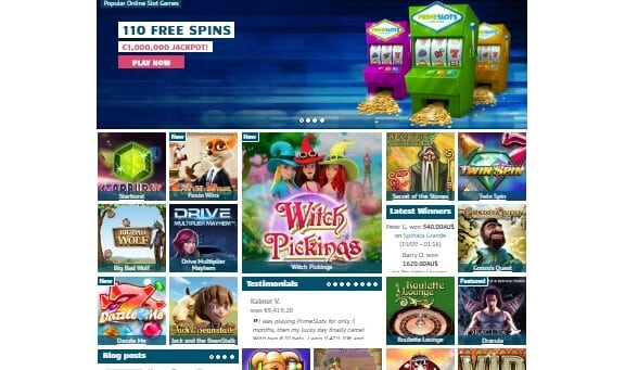 Prime Slots casino screenshot