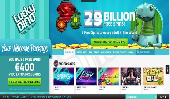 LuckyDino Casino screenshot