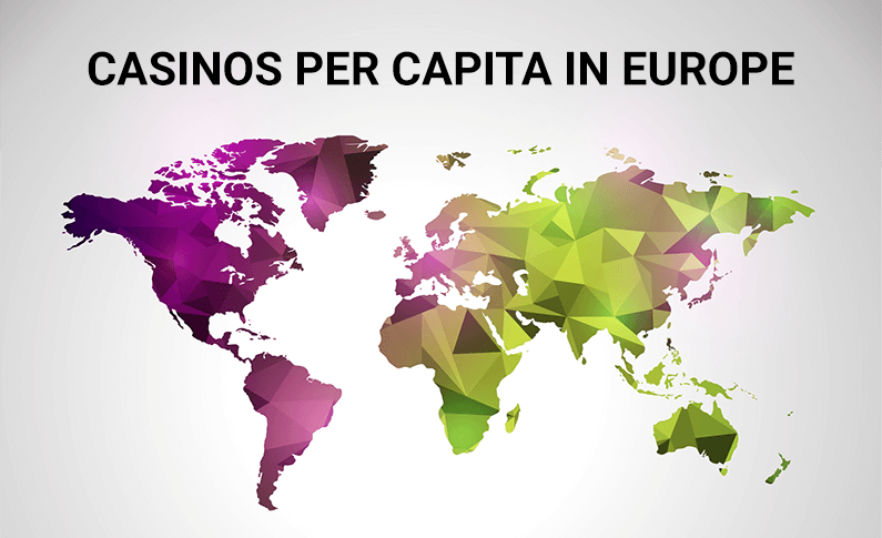 World map - Casinos per capita